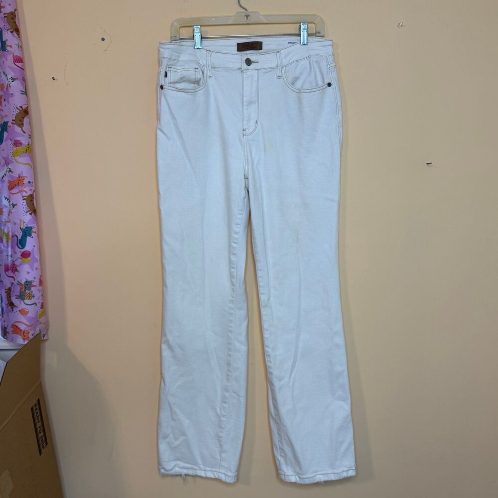 Judy Blue straight white denim jeans size 13/31